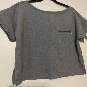 Banana Republic Heather Medium Gray Knit Top